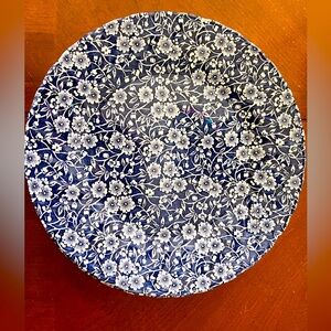 10 Royal Wessex Churchill Victorian Calico Blue/ White 10 “ Dinner Plates